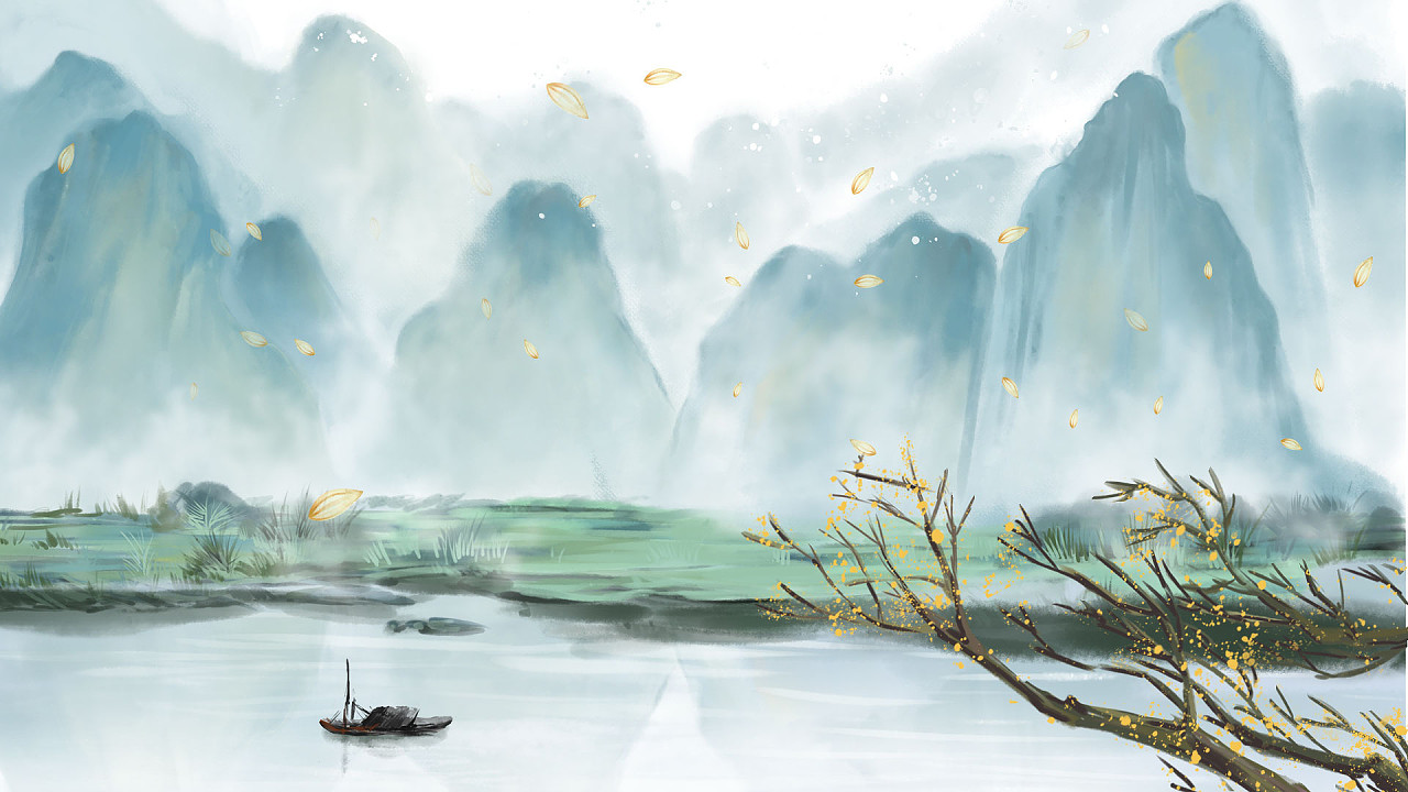 水墨沼泽的水_水墨沼泽水底_水墨沼泽