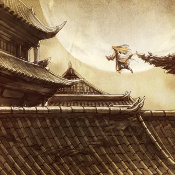 武侠视频素材_武侠画面_俯瞰视角武侠游戏手机版